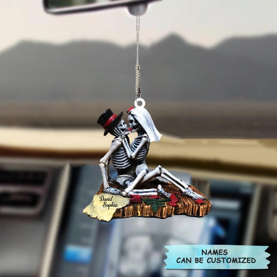 Skeleton Couple - Personalized Car Hanging Ornament