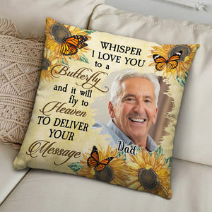 Whisper To A Butterfly - Personalized Custom Canvas Pillow