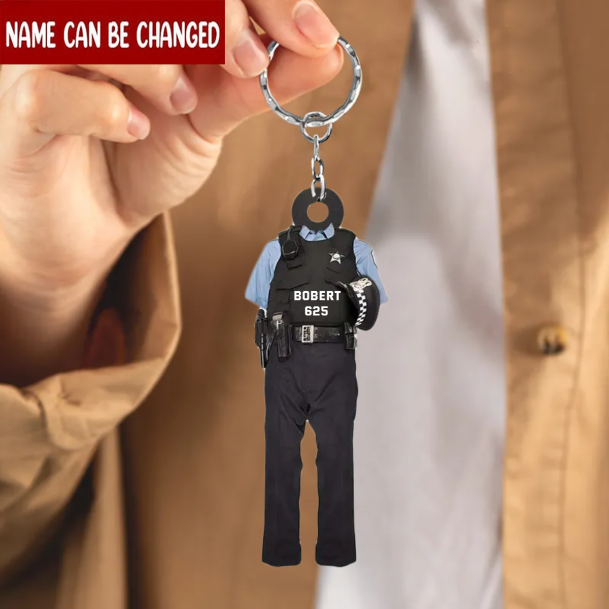 Costume CSO for Police - Personalized Flat Acrylic Keychain