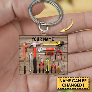 Personalized Plumber Flat Acrylic Keychain