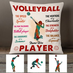 Personalized Love Volleyball Pillow DB166 95O53