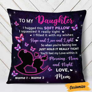 Personalized Hug This Daughter Pillow