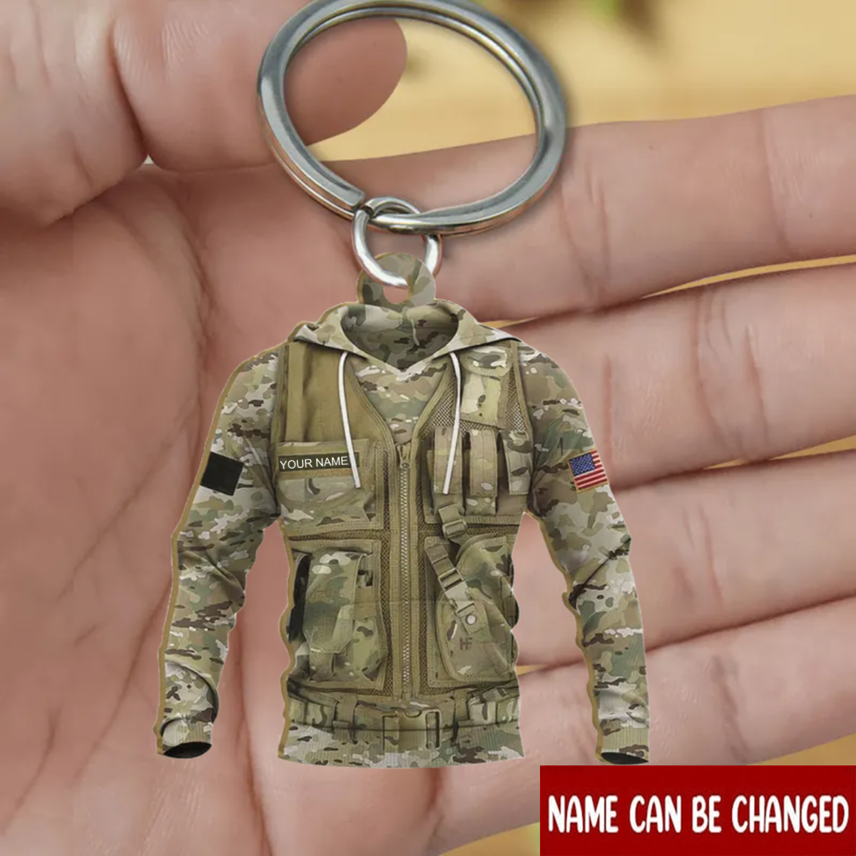 U.S. Army Uniform - Personalized Flat Acrylic Keychain