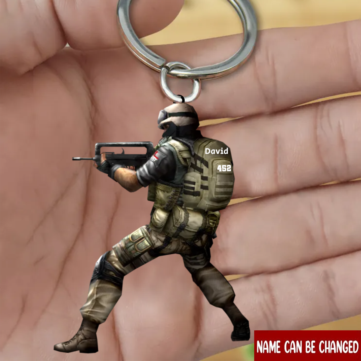 SWAT Gift - Personalized Flat Keychain