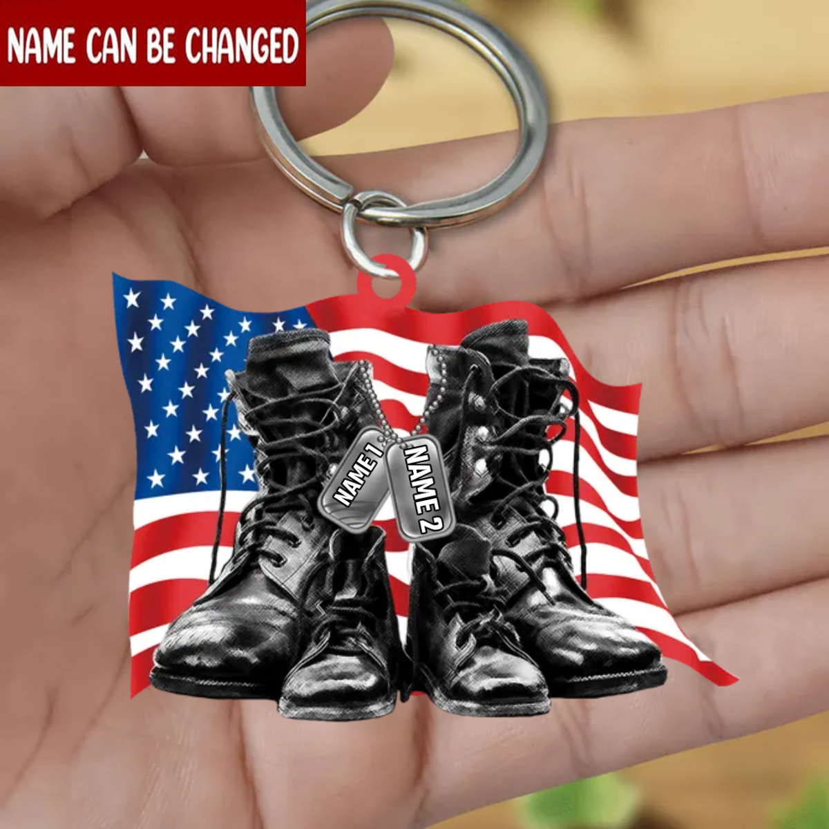 Personalized  Boots With Tag Flat Acrylic Keychain-You Are Not Alone