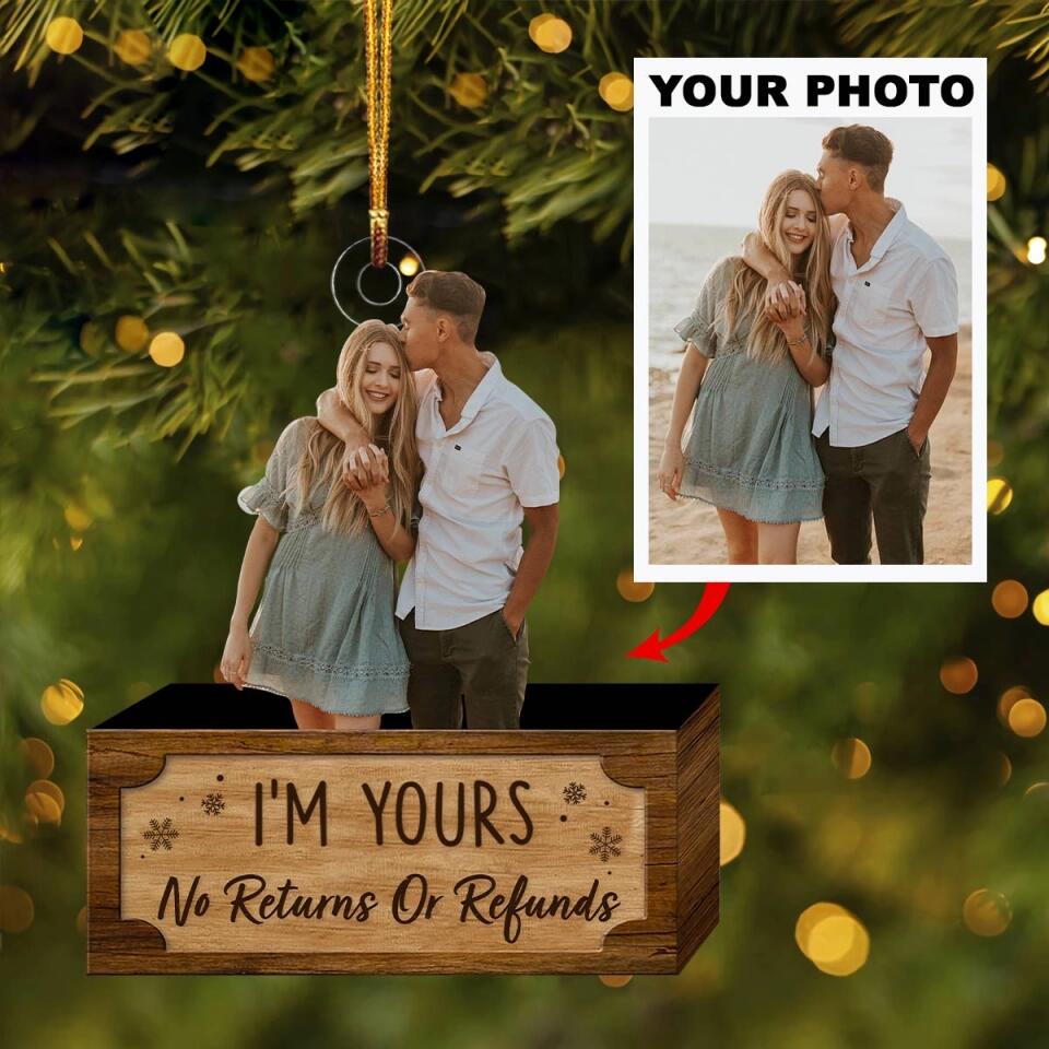 Personalized Photo Acrylic Christmas Ornament - Gift for Couple