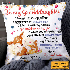 Personalized Granddaughter Deer Pillow DB22 85O58