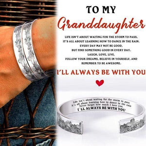 For Granddaughter - I'll Always Be There For You Wave Cuff Bracelet