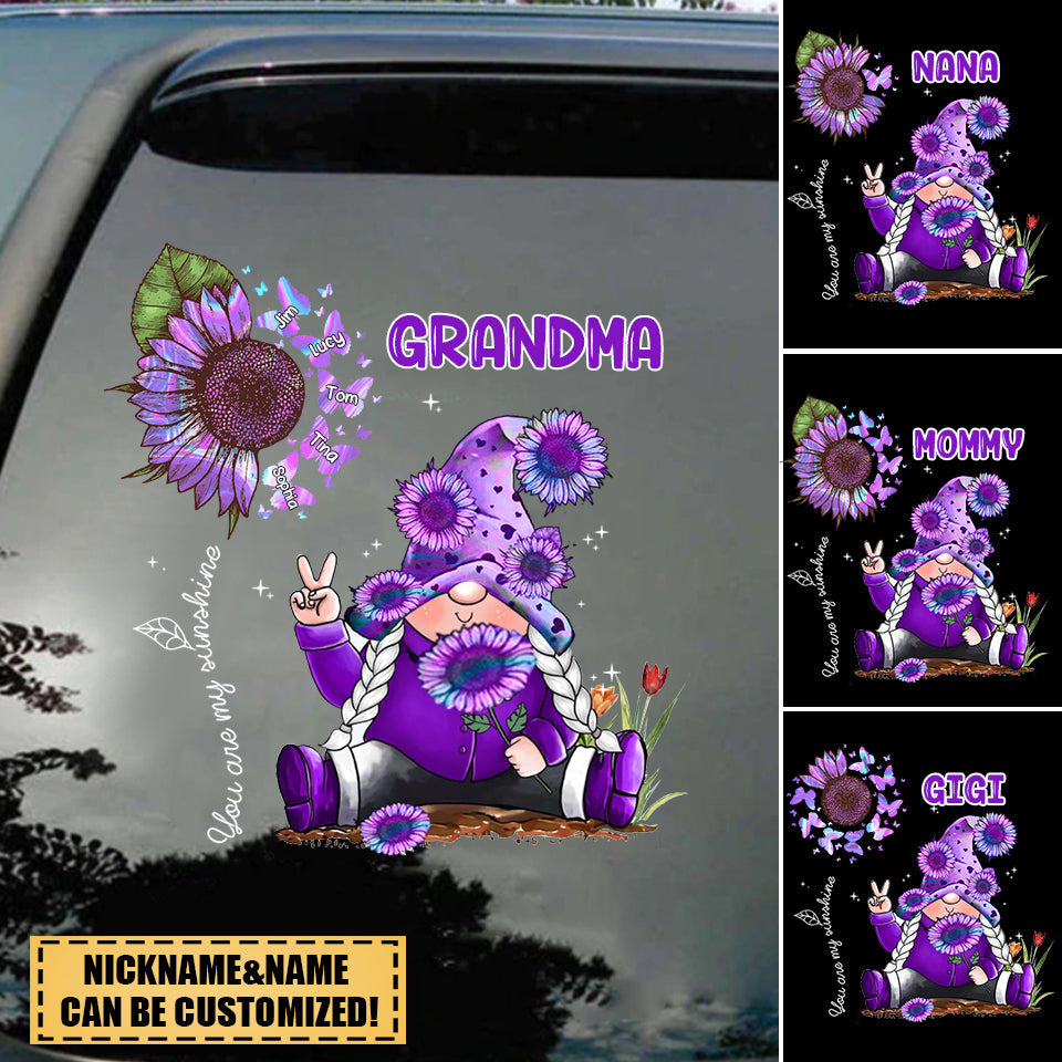 Hologram Sunflower Grandma- Nana doll, You Are My Sunshine Personalized Decal