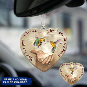 Personalized God Has You In His Arms, I Have You In My Heart Memorial Acrylic Ornament