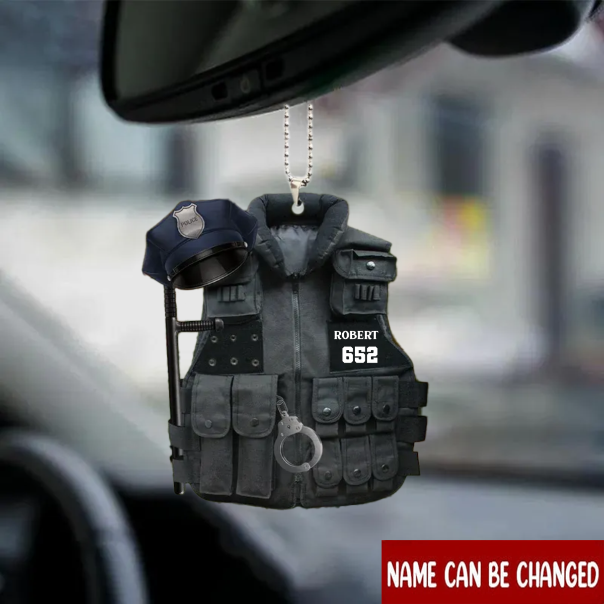 Police Bulletproof Vest Personalized Shaped Ornament