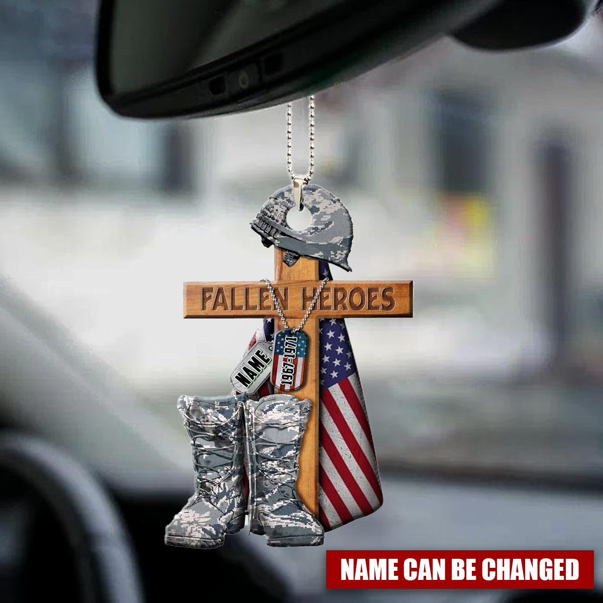 US Veteran - Fallen Heroes - Personalized Flat Acrylic Ornament