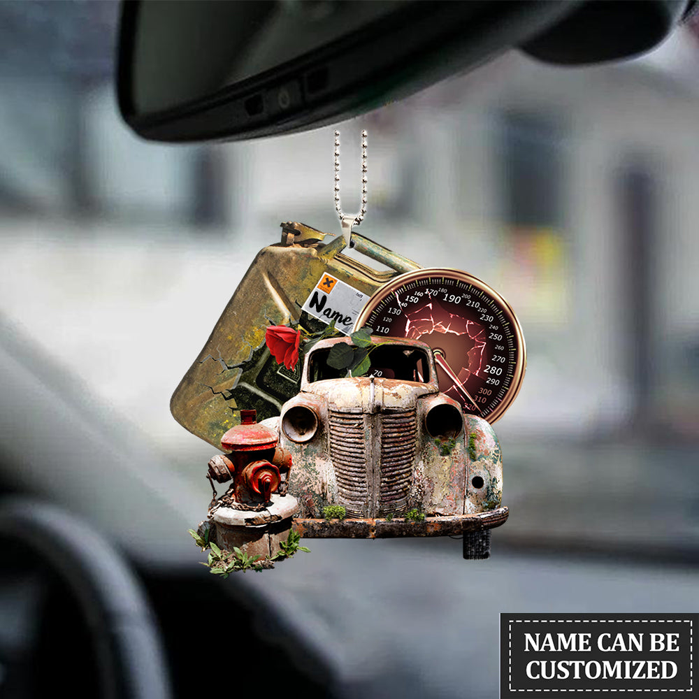 Personalized Vintage Trucks Hanging Ornament