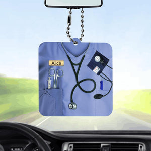 Nurse - Personalized Car Flat Ornament