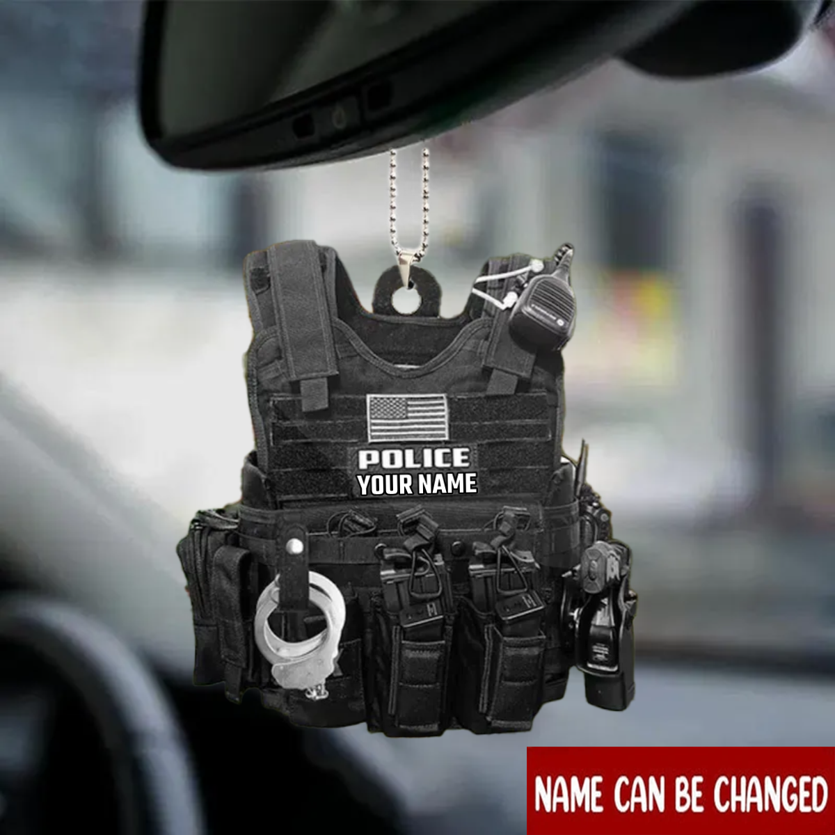 Personalized Police Uniform Shaped Ornament