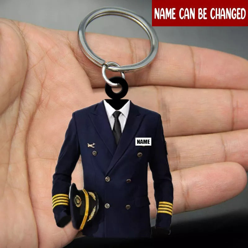 Captain Uniform - Personalized Flat Acrylic Keychain