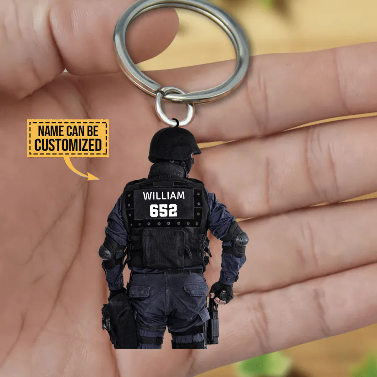 Police Gift - Personalized Flat Acrylic Keychain