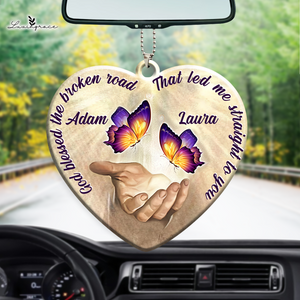 God Blessed Butterfly Couple Personalized Ornament